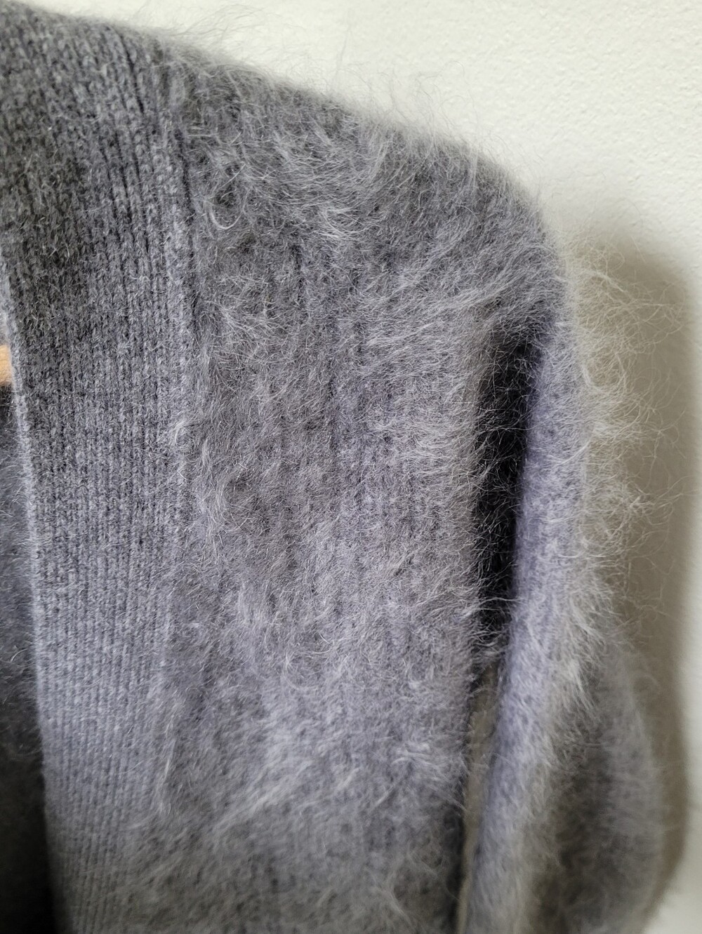 J. Crew 100% Brushed Cashmere Spring Street Oversized V-neck Cardigan, Gray - Picture 6 of 16